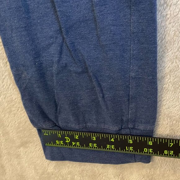 Tek Gear Mens Jogger Pants Large In Blue Heather Cotton-Polyester Blend Drawstri - Picture 4 of 8